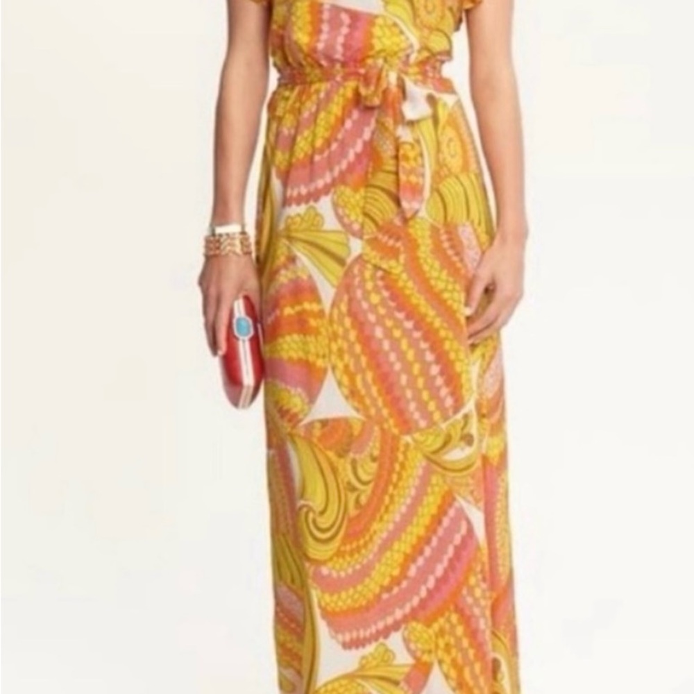Banana Republic Trina Turk Collection Maxi Dress Strapless Sonya Patio, Size 2